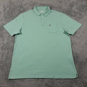 Vineyard Vines Edgartown Polo Shirt Mens Size Large Performance Stretch Green